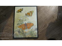 Watercolor Butterflies in a metal frame - 34 - 24 cm