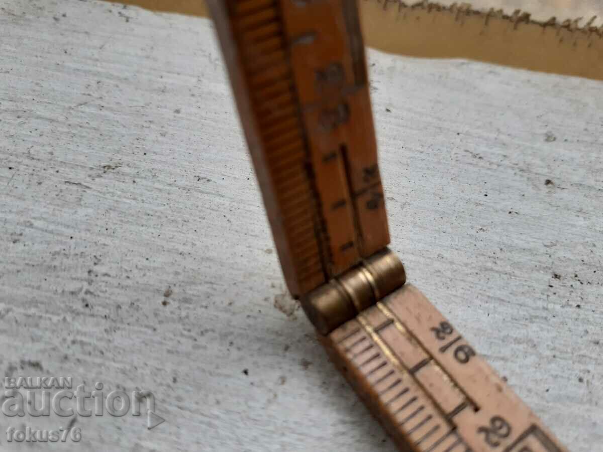 Old antique wooden meter with bronze elements - 5 Old antique wooden meter with bronze elements - 5