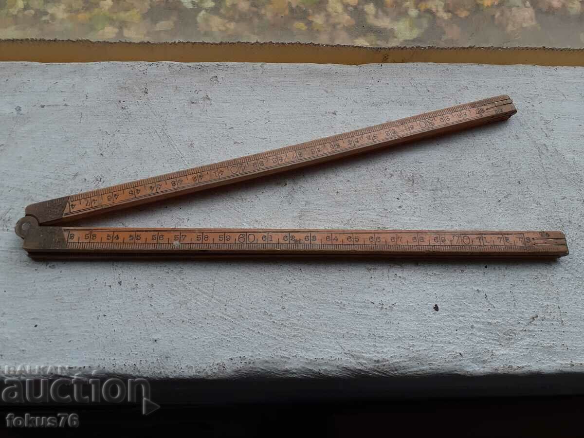 Old antique wooden meter with bronze elements - 7 Old antique wooden meter with bronze elements - 7