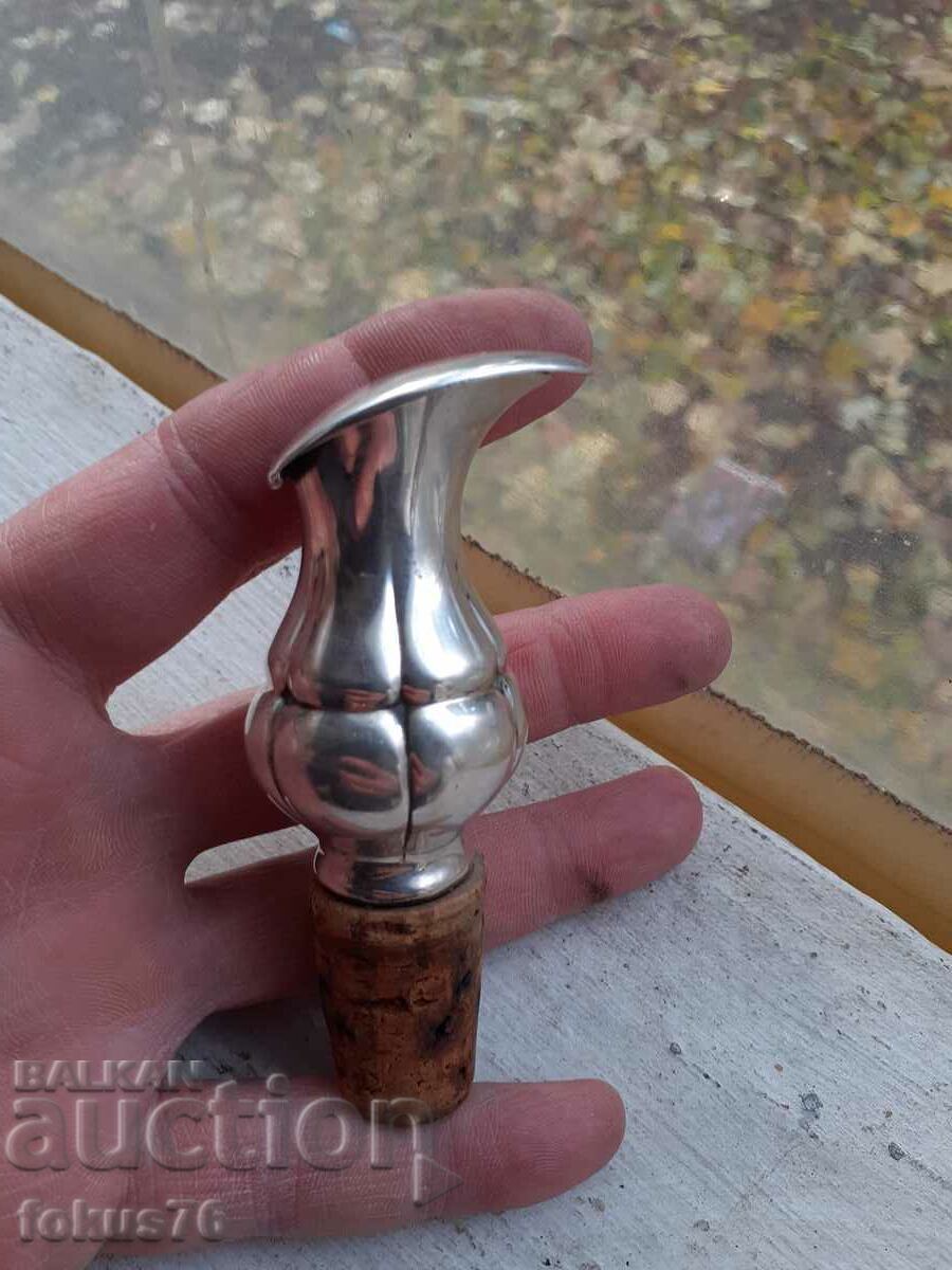 Delivery of Old Antique Thick Silver Plated Art Deco Decanter Bottle Delivery of Old Antique Thick Silver Plated Art Deco Decanter Bottle