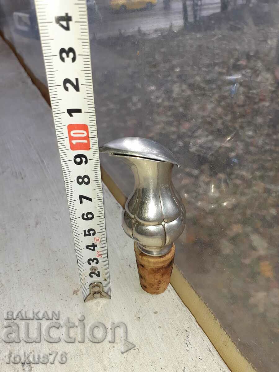 Old Antique Thick Silver Plated Art Deco Decanter Bottle - 7 Old Antique Thick Silver Plated Art Deco Decanter Bottle - 7