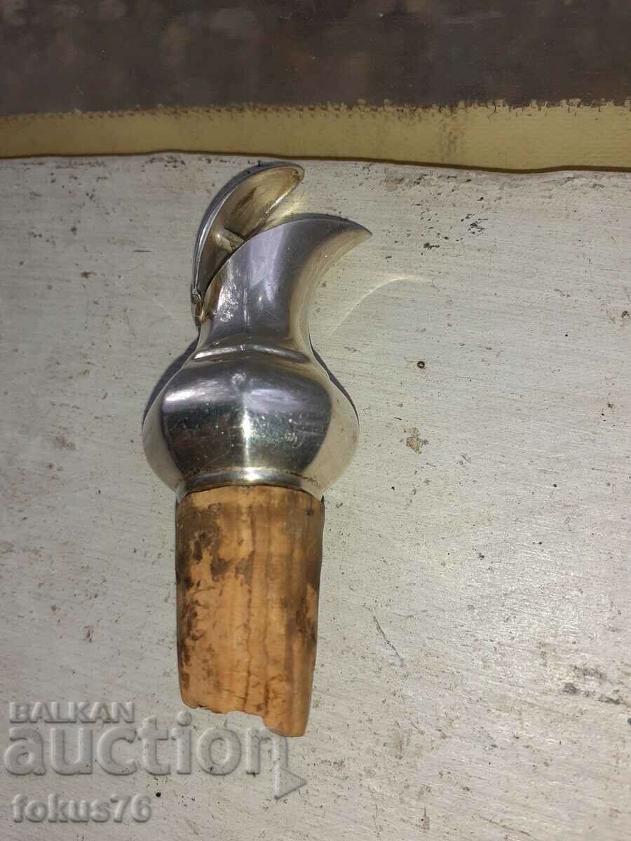 Delivery of Old Antique Thick Silver Plated Art Deco Wine Decanter Delivery of Old Antique Thick Silver Plated Art Deco Wine Decanter