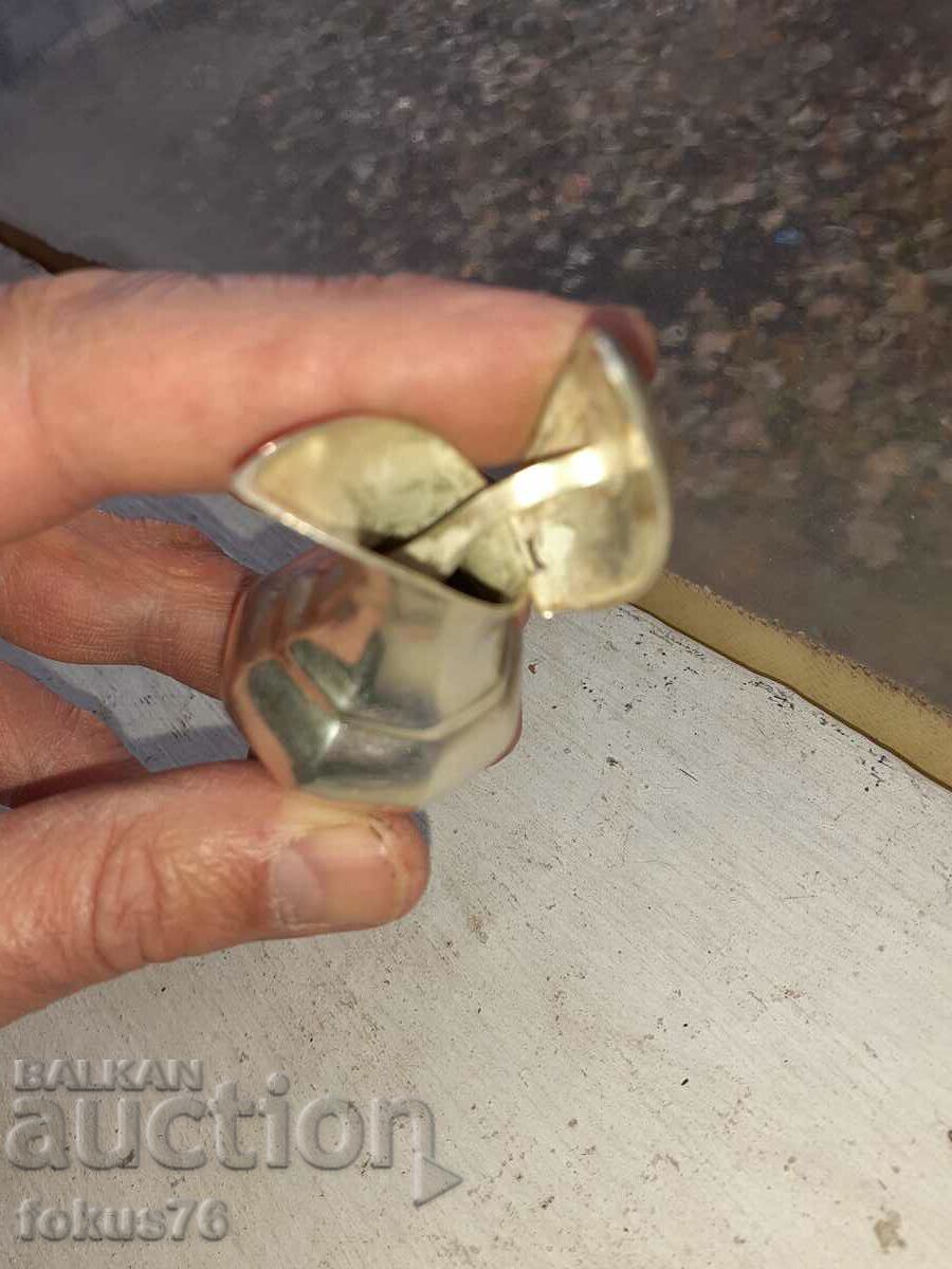 Old Antique Thick Silver Plated Art Deco Wine Decanter - 6 Old Antique Thick Silver Plated Art Deco Wine Decanter - 6