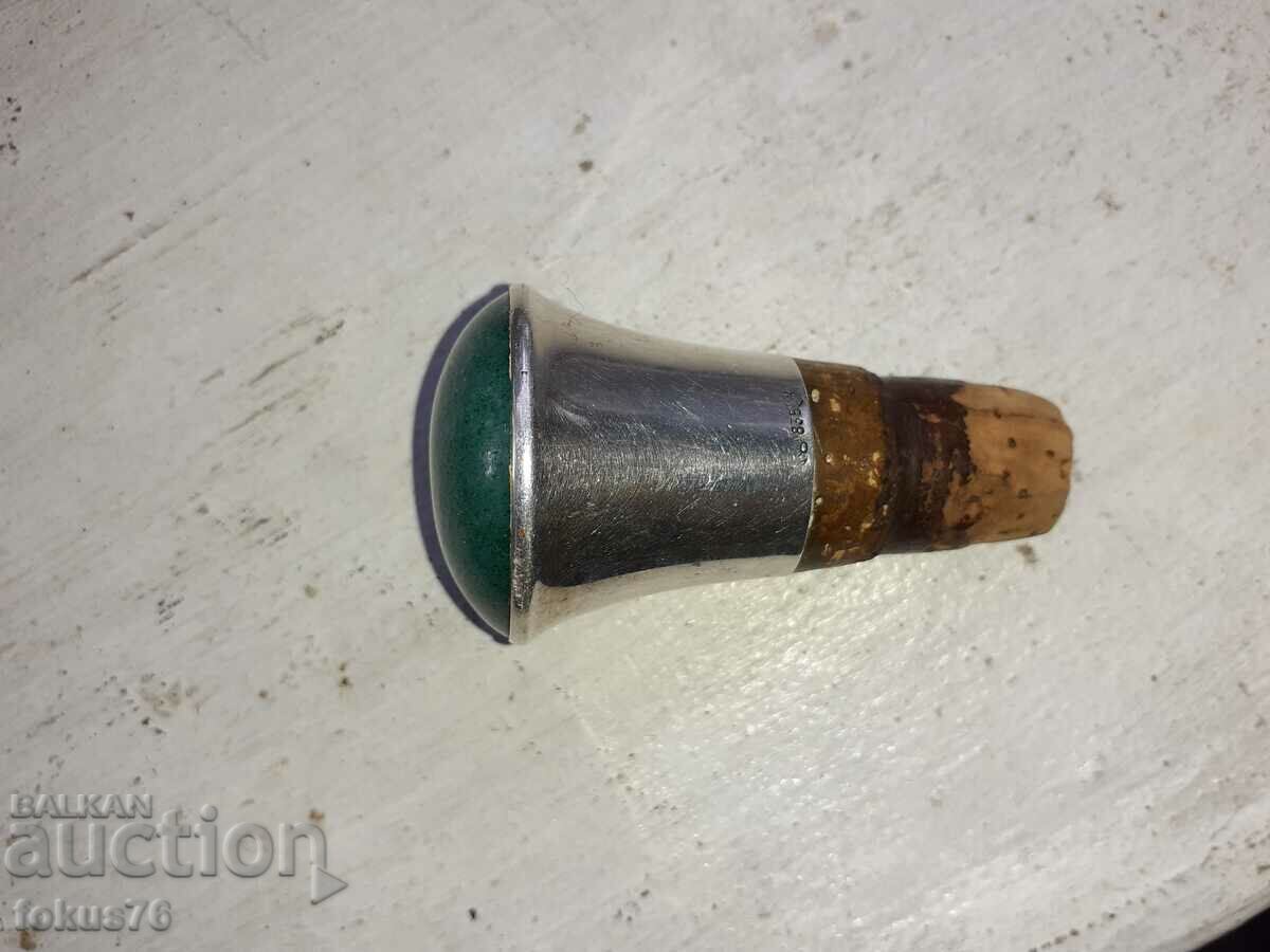 Unique Art Deco Aventurine Antique Silver Stopper Bottle with price 290.00 BGN | € 148.27 Unique Art Deco Aventurine Antique Silver Stopper Bottle with price 290.00 BGN | € 148.27
