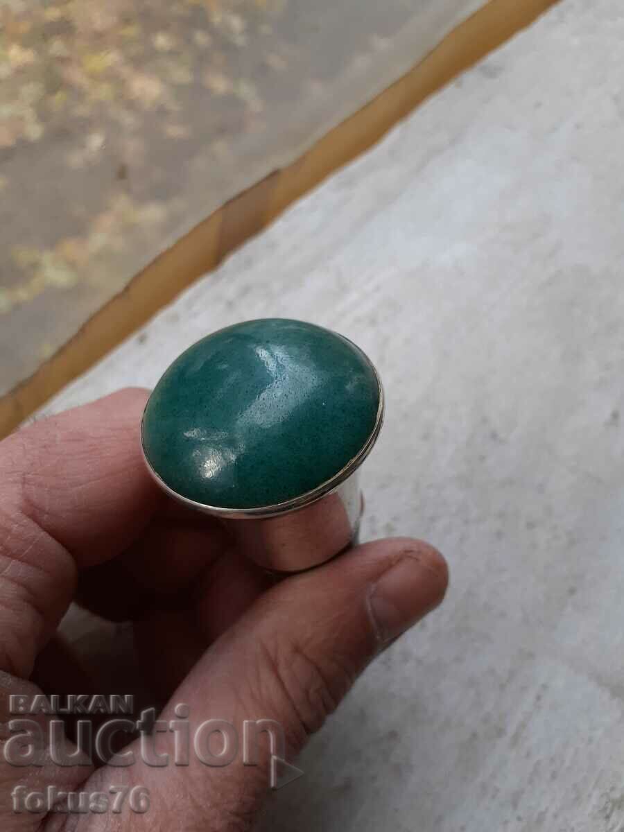 Delivery of Unique Art Deco Aventurine Antique Silver Stopper Bottle Delivery of Unique Art Deco Aventurine Antique Silver Stopper Bottle