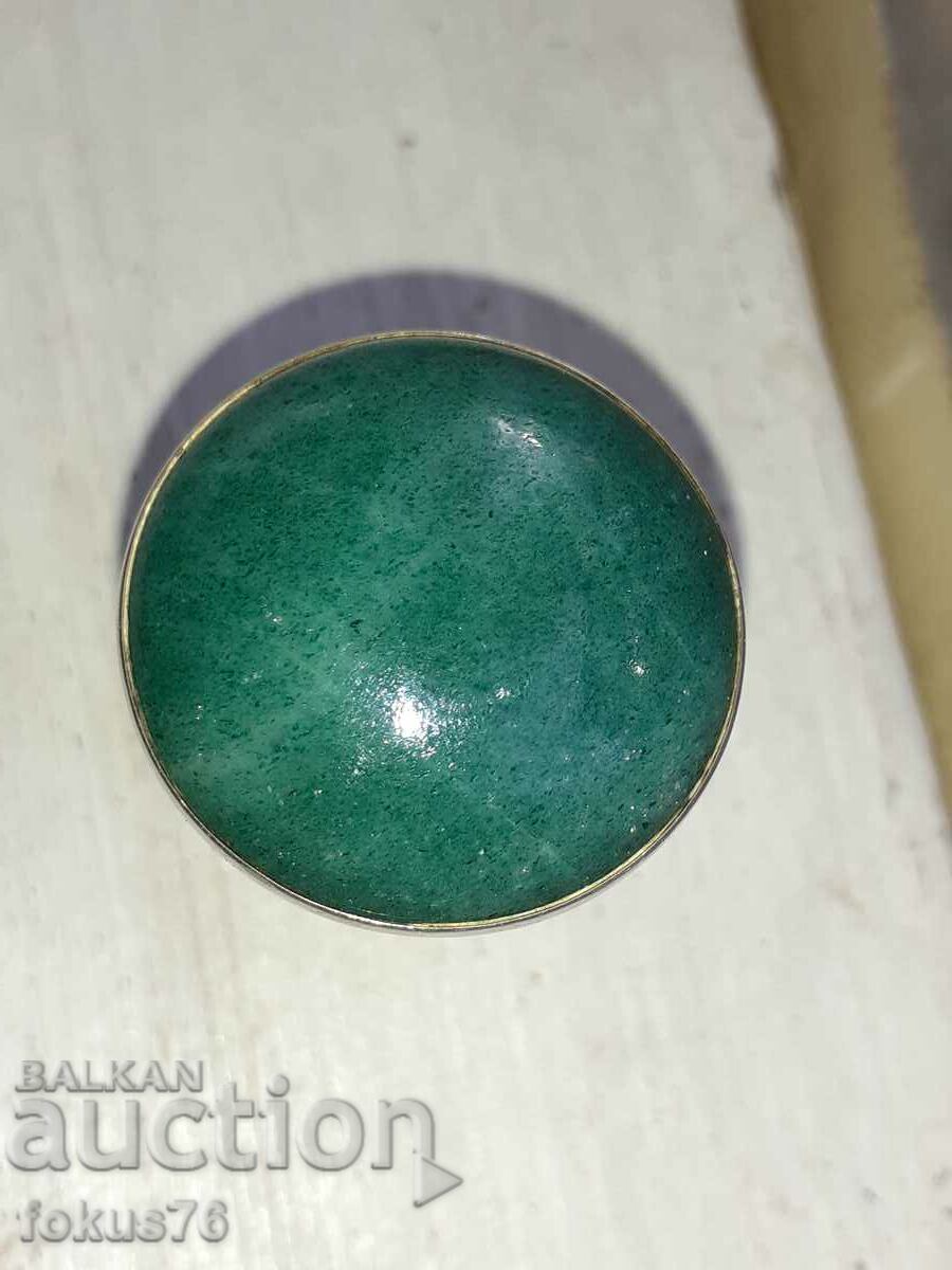 Unique Art Deco Aventurine Antique Silver Stopper Bottle - 6 Unique Art Deco Aventurine Antique Silver Stopper Bottle - 6