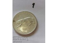 Canada 25 de cenți 1967 argint