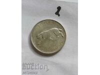 Канада 25 цента 1967 г сребърна