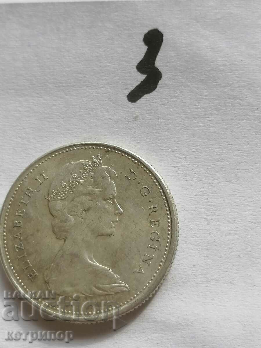 Canada 25 cents 1967 silver with price 20.00 BGN | € 10.23 Canada 25 cents 1967 silver with price 20.00 BGN | € 10.23
