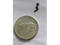 Канада 25 цента 1967 г сребърна