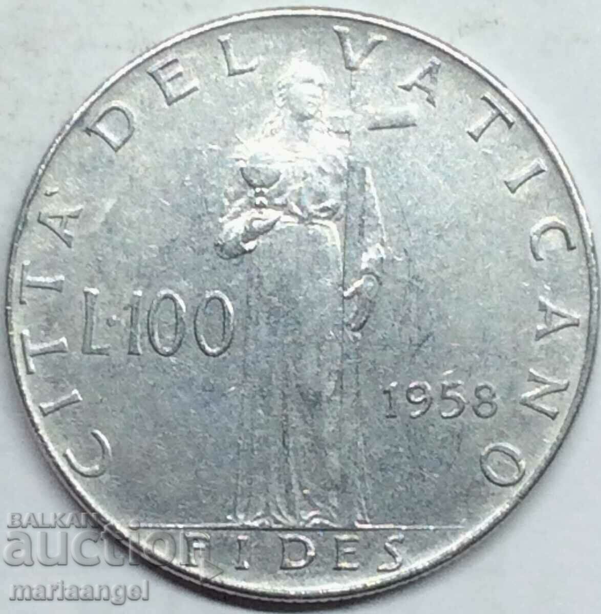 100 лири 1958 Ватикана 27мм
