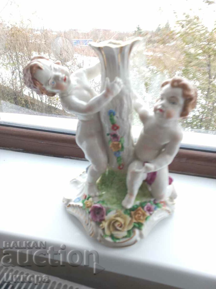 OLD PORCELAIN CANDLESTICK FIGURE STATUETTE with price 120.00 BGN | € 61.36 OLD PORCELAIN CANDLESTICK FIGURE STATUETTE with price 120.00 BGN | € 61.36