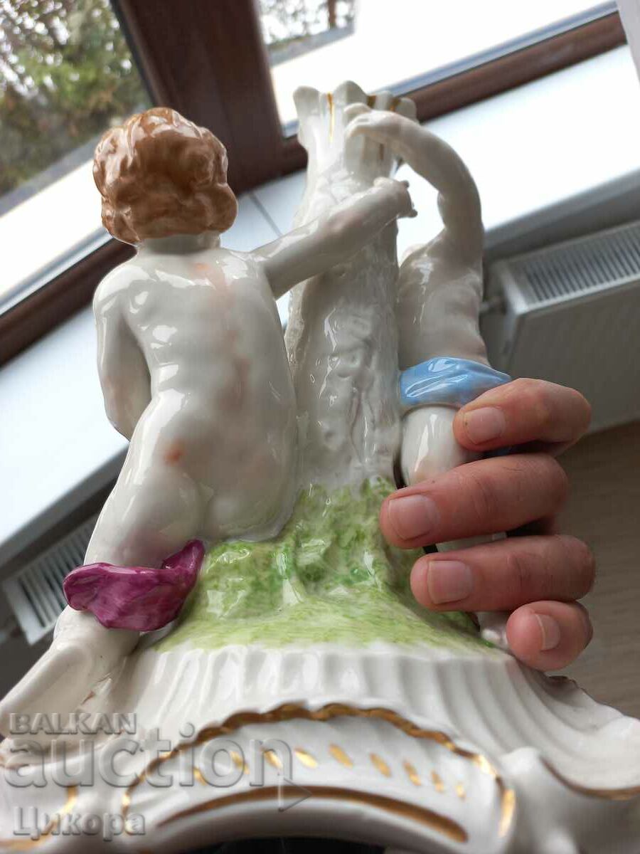 Delivery of OLD PORCELAIN CANDLESTICK FIGURE STATUETTE Delivery of OLD PORCELAIN CANDLESTICK FIGURE STATUETTE