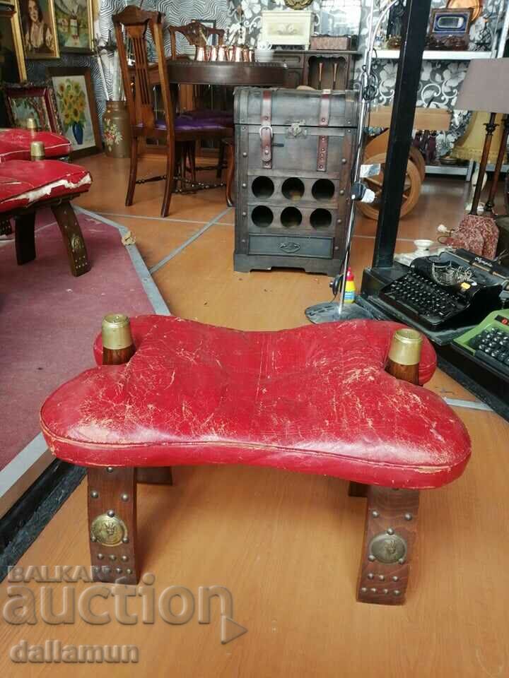 antique wooden chair leather saddle with price 70.00 BGN | € 35.79 antique wooden chair leather saddle with price 70.00 BGN | € 35.79