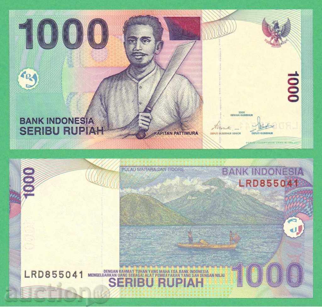 (¯`'•.¸ INDONEZIA 1000 RUP 2000 UNC ¸.•'´¯)