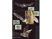 Βουλγαρία 1989 - 4 κάρτες Μέγιστο - WWF - Νυχτερίδες