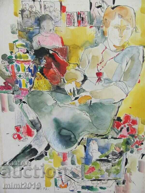 Original Painting Watercolor Todor Dryankov with price 240.00 BGN | € 122.71 Original Painting Watercolor Todor Dryankov with price 240.00 BGN | € 122.71