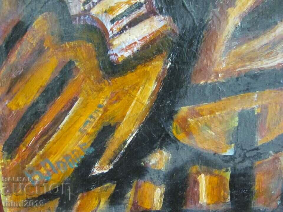 Auction Painting Oil Cardboard style Genko Genkov 50x35 cm. Signed Auction Painting Oil Cardboard style Genko Genkov 50x35 cm. Signed