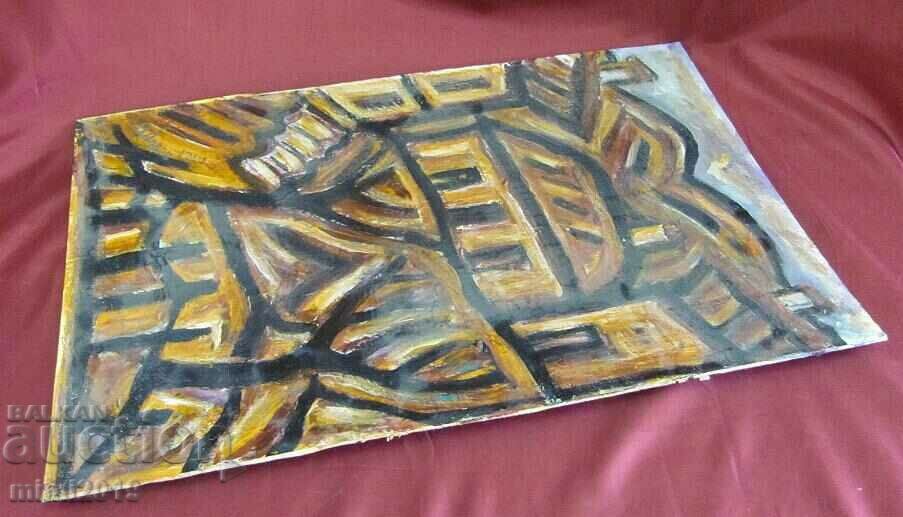 Painting Oil Cardboard style Genko Genkov 50x35 cm. Signed - 5 Painting Oil Cardboard style Genko Genkov 50x35 cm. Signed - 5