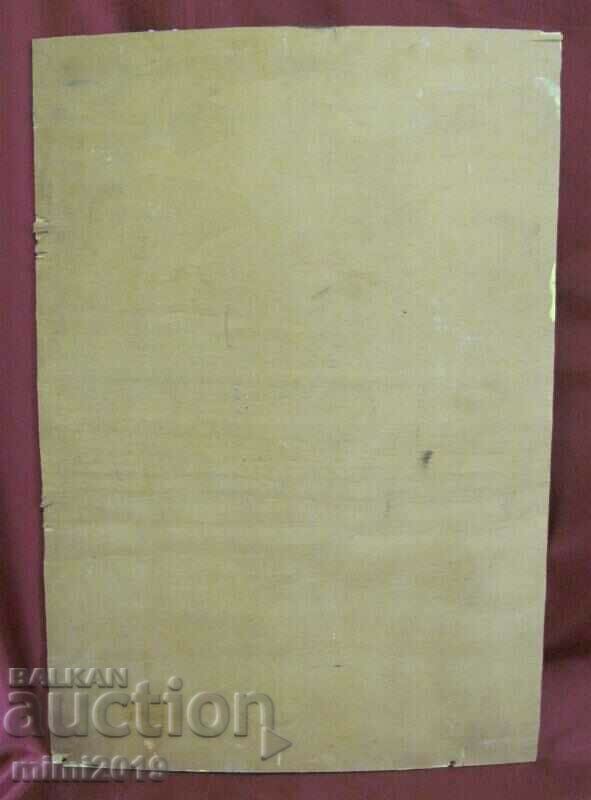 Painting Oil Cardboard style Genko Genkov 50x35 cm. Signed - 6 Painting Oil Cardboard style Genko Genkov 50x35 cm. Signed - 6