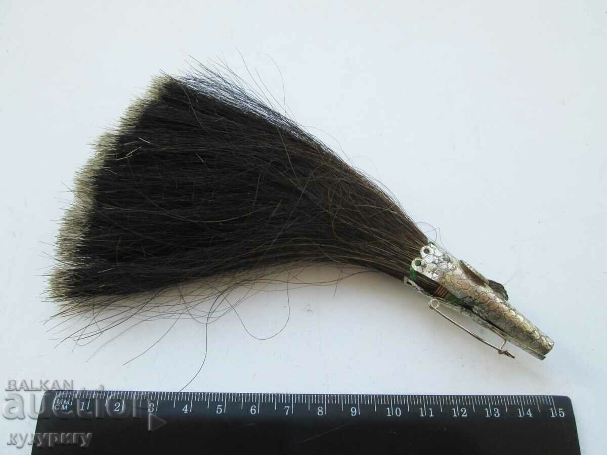 Old hunting sign badge hunter with boar bristle - 5 Old hunting sign badge hunter with boar bristle - 5