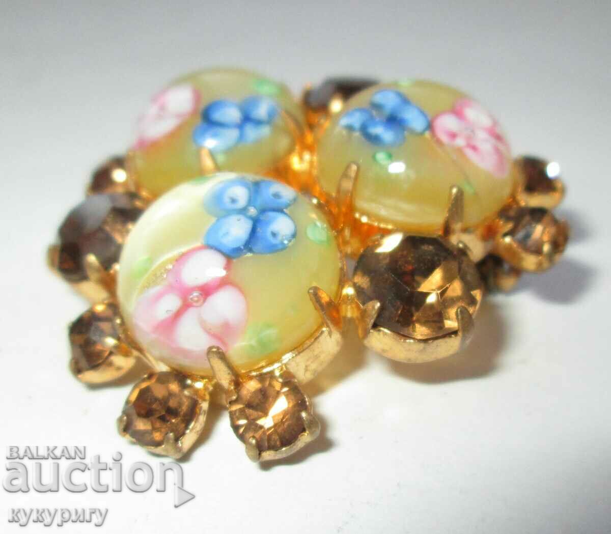 A beautiful old ladies brooch with Murano glass - 5 A beautiful old ladies brooch with Murano glass - 5