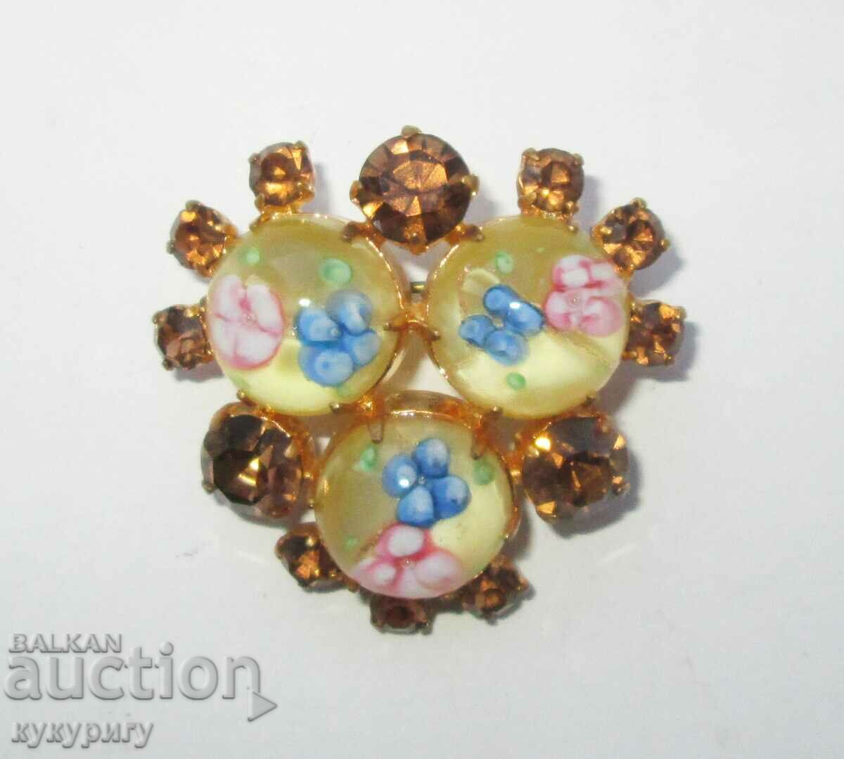 A beautiful old ladies brooch with Murano glass - 6 A beautiful old ladies brooch with Murano glass - 6