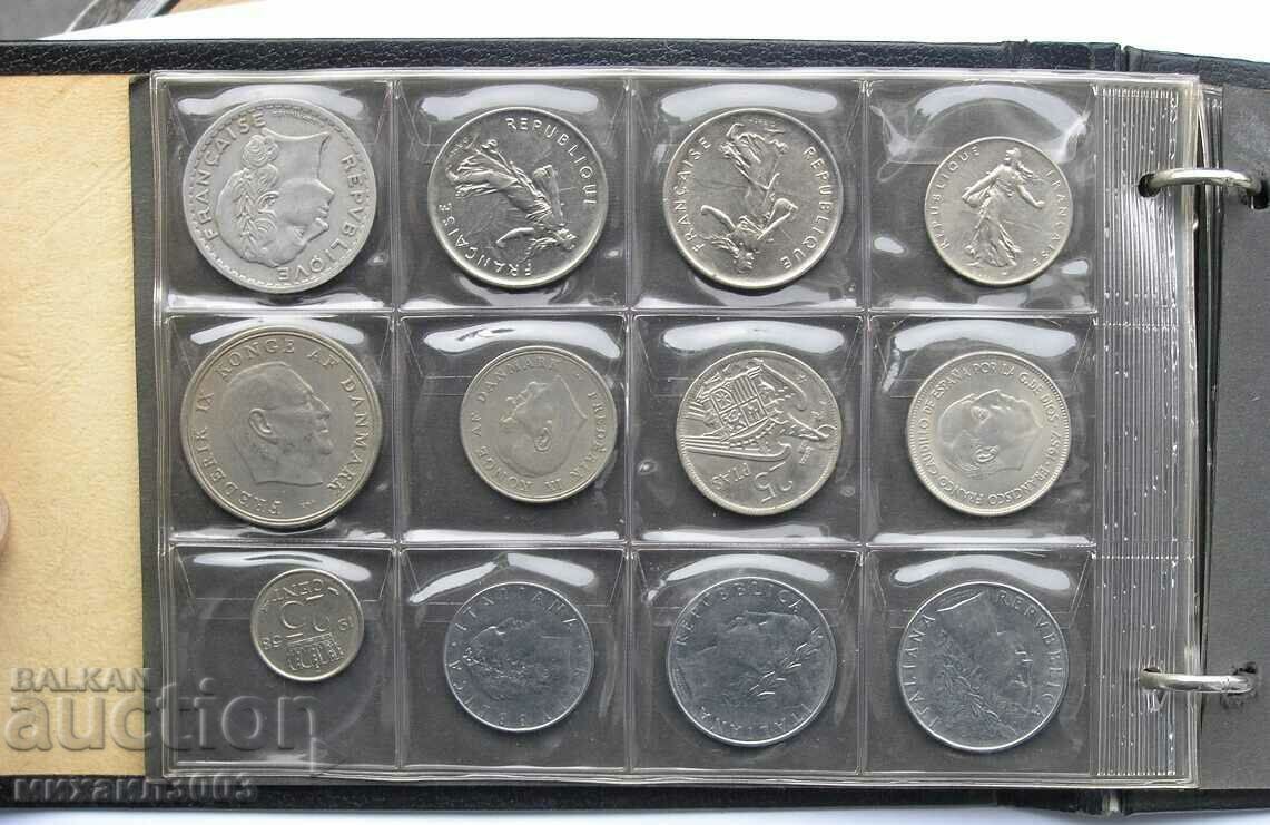 Auction LOT OF DIFFERENT COINS IN FOLDER Auction LOT OF DIFFERENT COINS IN FOLDER