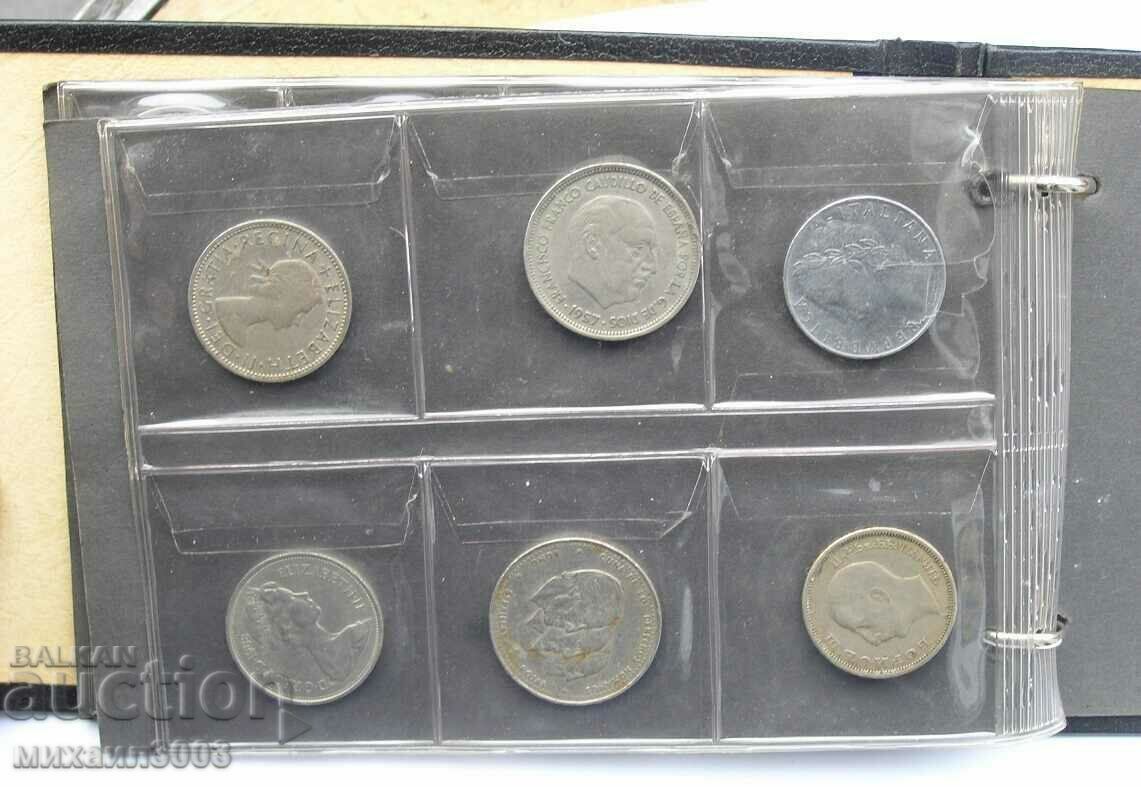 LOT OF DIFFERENT COINS IN FOLDER - 5 LOT OF DIFFERENT COINS IN FOLDER - 5