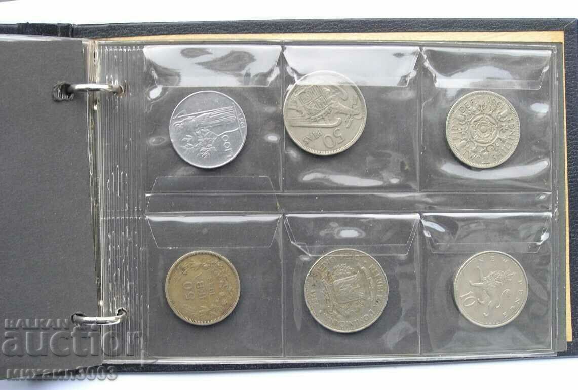 LOT OF DIFFERENT COINS IN FOLDER - 6 LOT OF DIFFERENT COINS IN FOLDER - 6