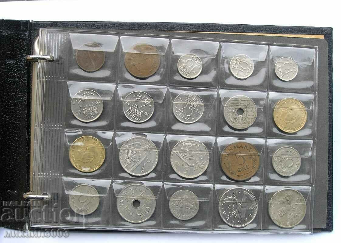 LOT OF DIFFERENT COINS IN FOLDER