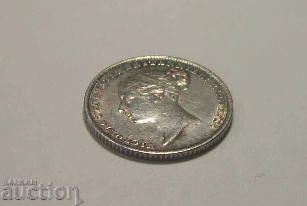 Great Britain 6 pence 1845 silver - 5 Great Britain 6 pence 1845 silver - 5