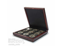 луксозна дървена кутия Volterra за 9  монети в капсули