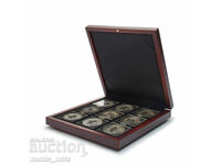 luxury Volterra wooden box for 9 coins in capsules