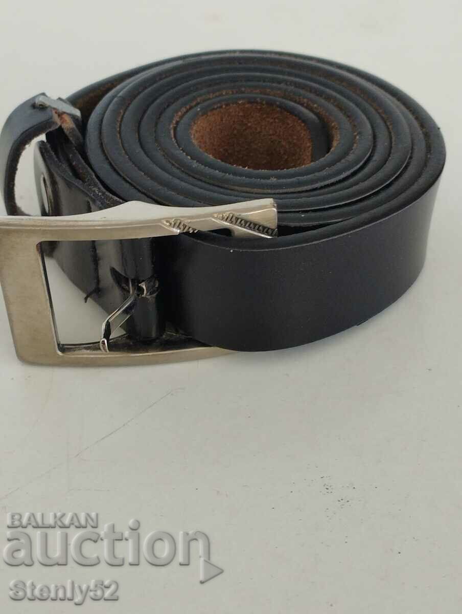 Leather belt for waist 100 cm. width. 2.2 cm