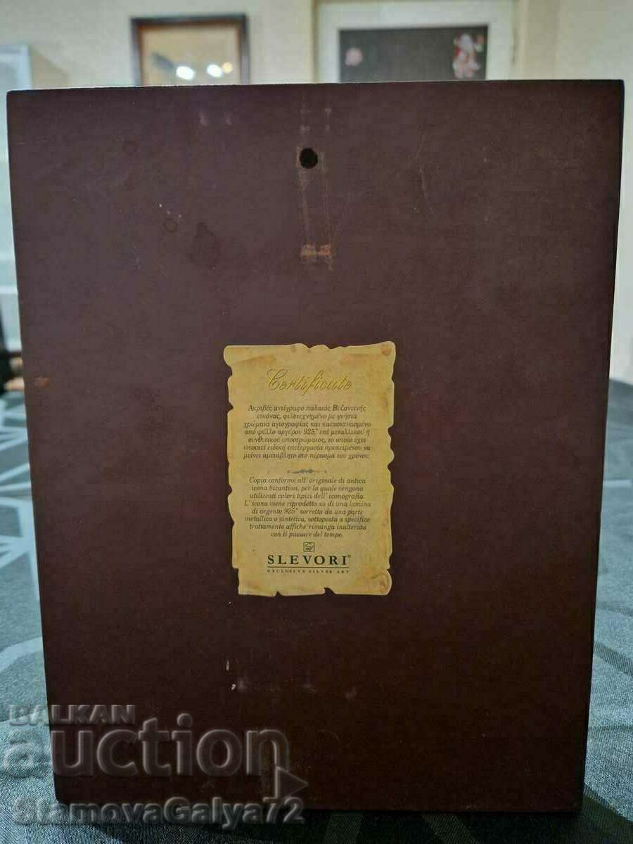 A lovely antique silver icon - 7