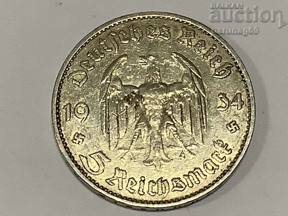 Германия - Трети Райх 5 марки 1934 година А - Берлин