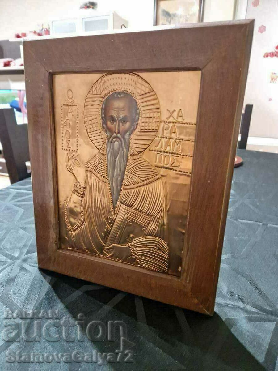 Unique antique icon with copper hardware - 5 Unique antique icon with copper hardware - 5