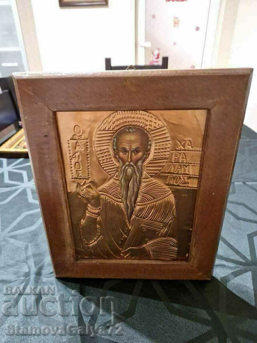 Unique antique icon with copper hardware - 6 Unique antique icon with copper hardware - 6