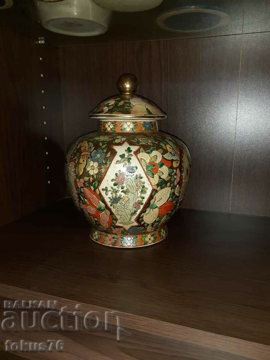 Satsuma Satsuma old large vase jar porcelain seal - 6 Satsuma Satsuma old large vase jar porcelain seal - 6
