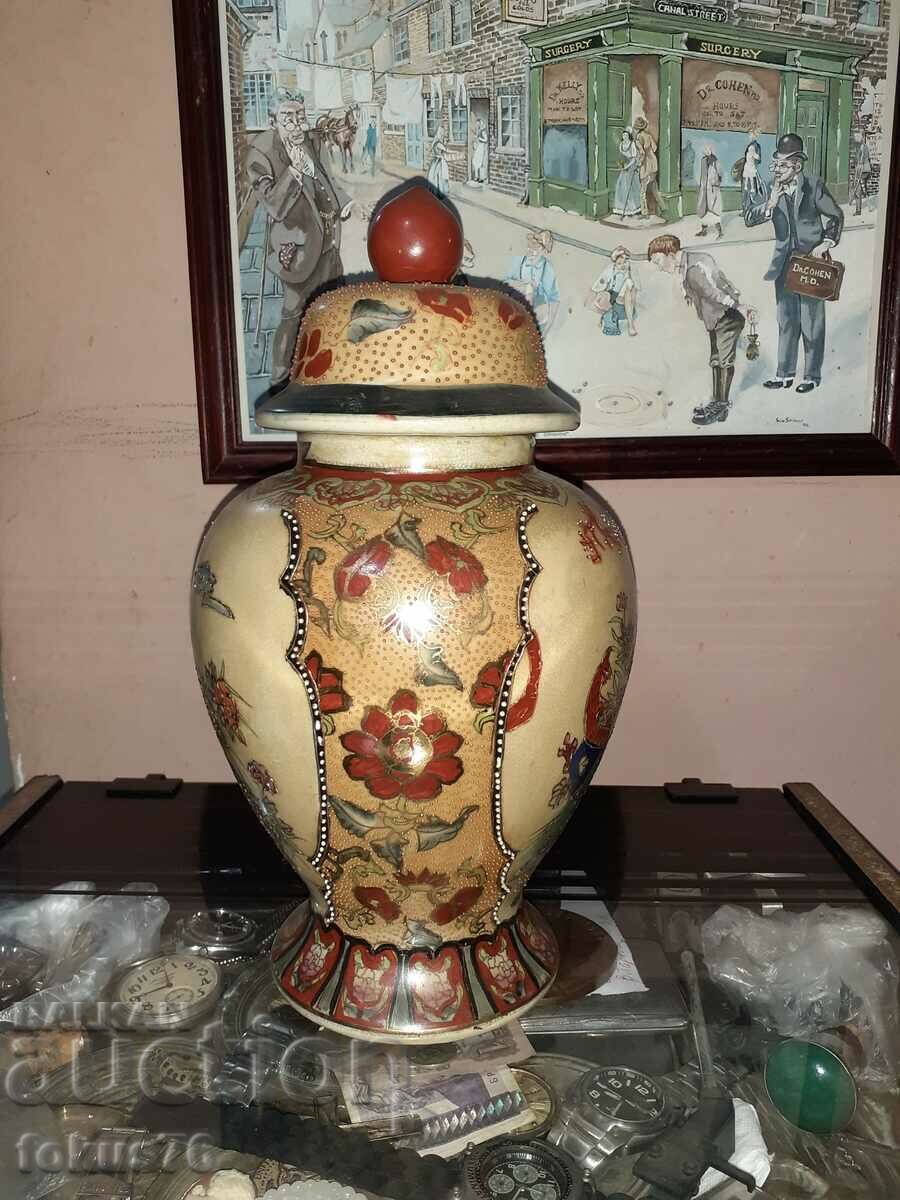 Satsuma Satsuma old large vase jar porcelain seal with price 690.00 BGN | € 352.79 Satsuma Satsuma old large vase jar porcelain seal with price 690.00 BGN | € 352.79