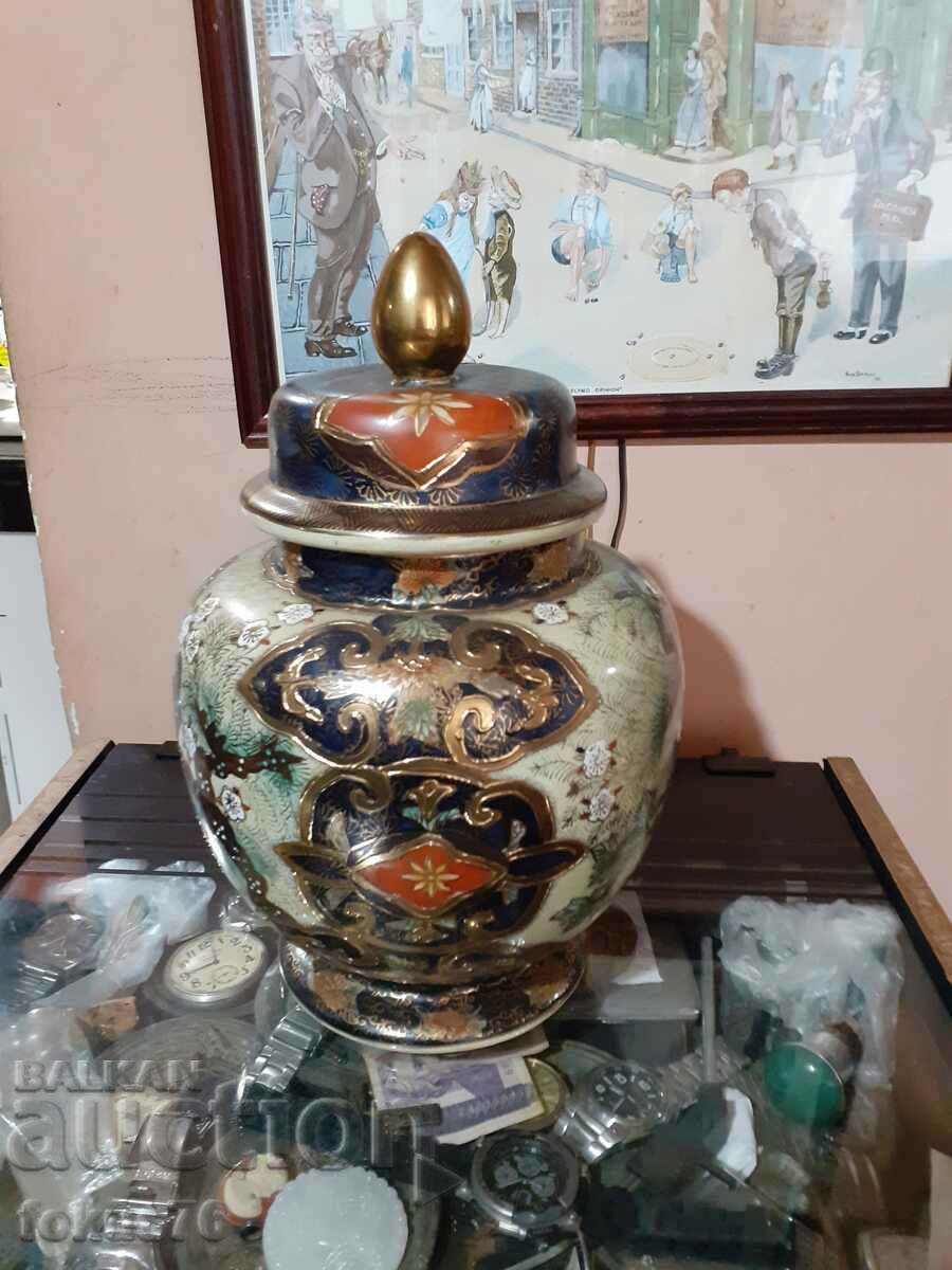 Delivery of Satsuma Satsuma old large vase jar porcelain mark Delivery of Satsuma Satsuma old large vase jar porcelain mark