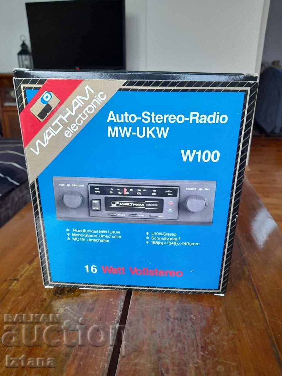 Old Waltham Car Radio Cassette Player Old Waltham Car Radio Cassette Player
