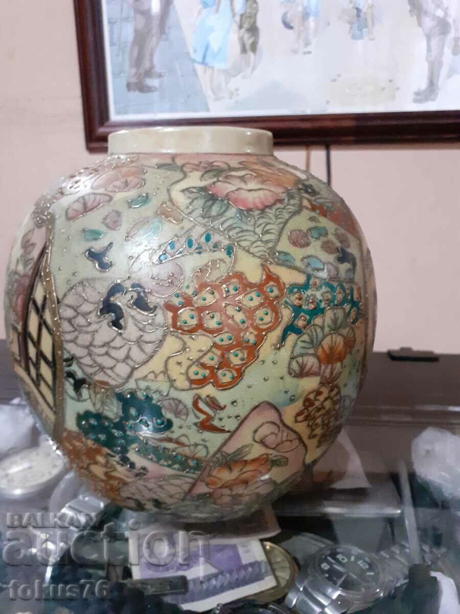 Auction Satsuma Satsuma old vase jar porcelain marked Auction Satsuma Satsuma old vase jar porcelain marked