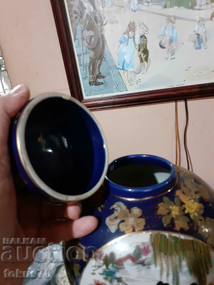 Auction  Satsuma Satsuma old large vase jar porcelain marked