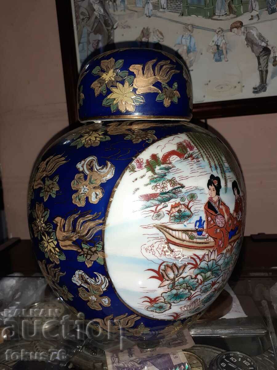 Satsuma Satsuma old large vase jar porcelain marked - 5