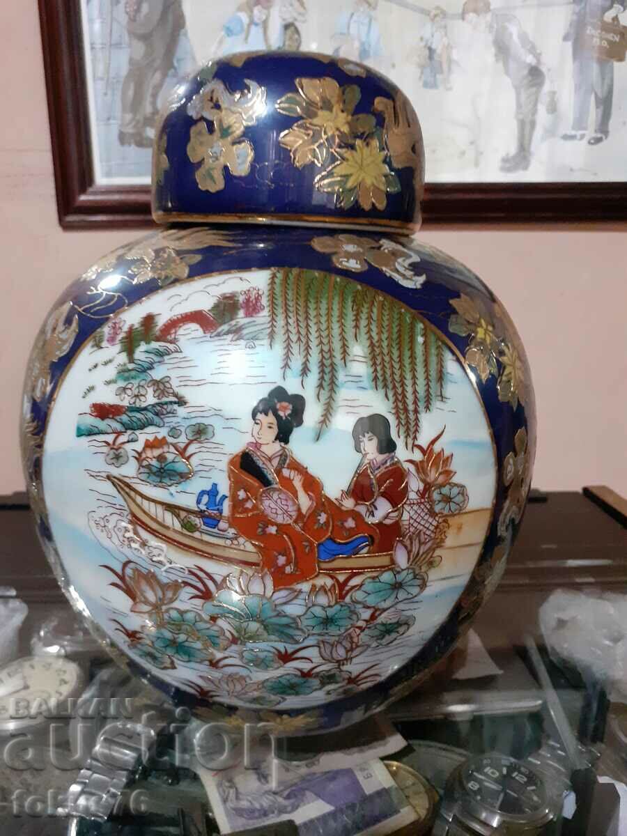 Satsuma Satsuma old large vase jar porcelain marked