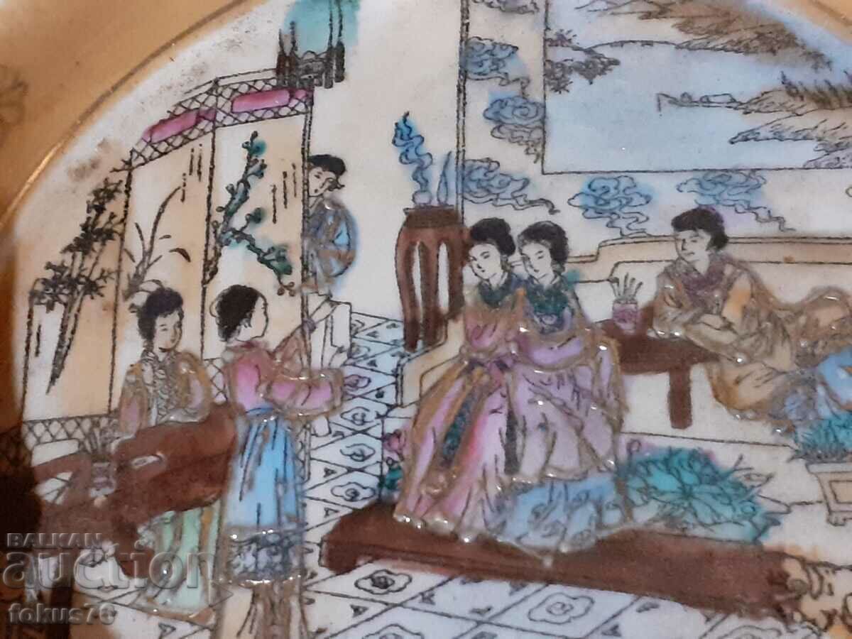 Satsuma Satsuma old vase ashtray porcelain marked - 5