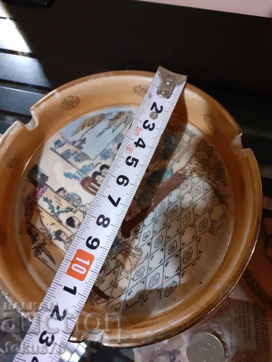 Satsuma Satsuma old vase ashtray porcelain marked - 7