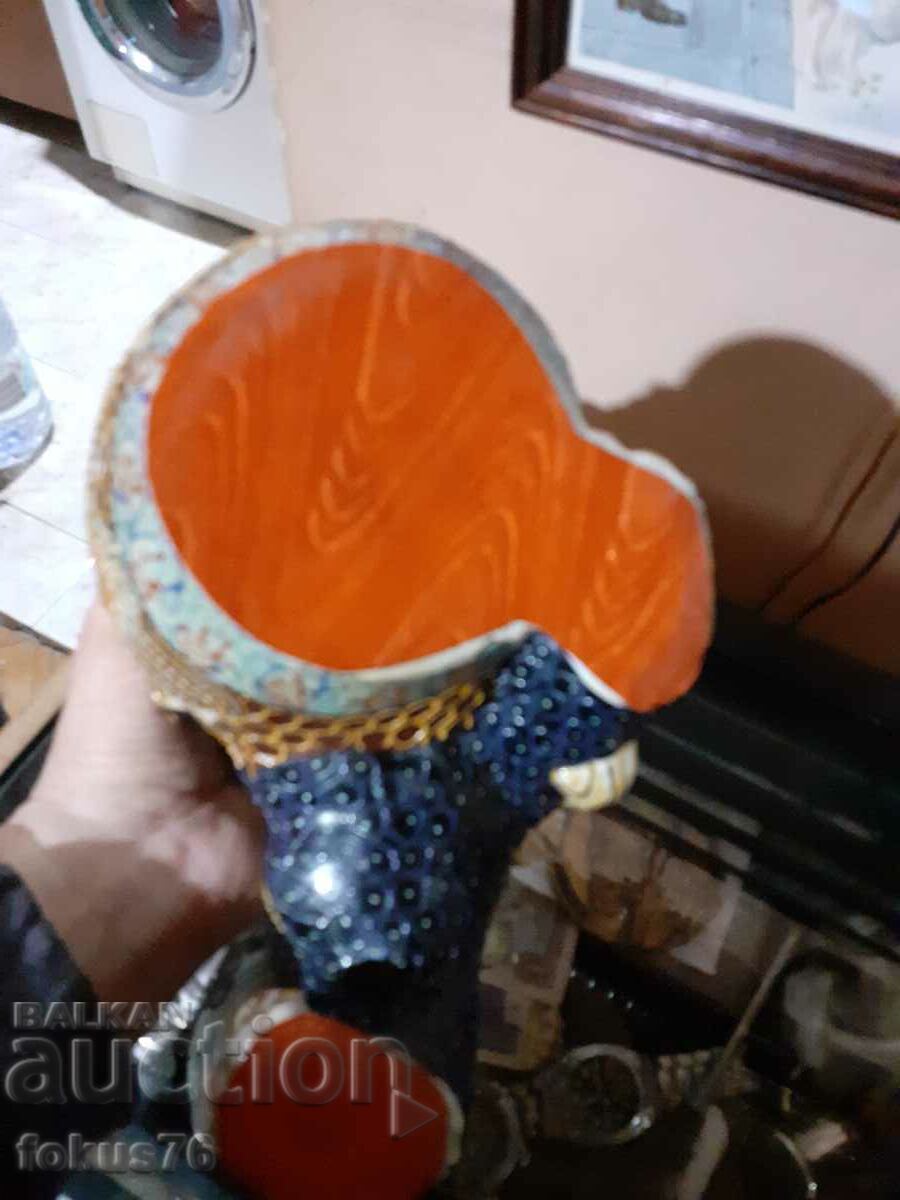 Satsuma Satsuma Kutani Old porcelain figure dragon dog fu - 5 Satsuma Satsuma Kutani Old porcelain figure dragon dog fu - 5